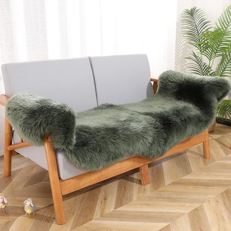 Amazon.com: OGLAND Soft Shaggy Genuine Sheepskin Rug, Fluffy Wool Fur Area Rug for Bedroom Living Room Decors Sofa Chair Cover Pet Dog Pray Cushion Mat : Home & Kitchen Rug Fuzzy, Bedroom Sofa Chair, Fur Carpet, Natural Luxury, Seat Covers For Chairs, Fur Rug, Nursery Rug, Plush Rug, Sheepskin Rug