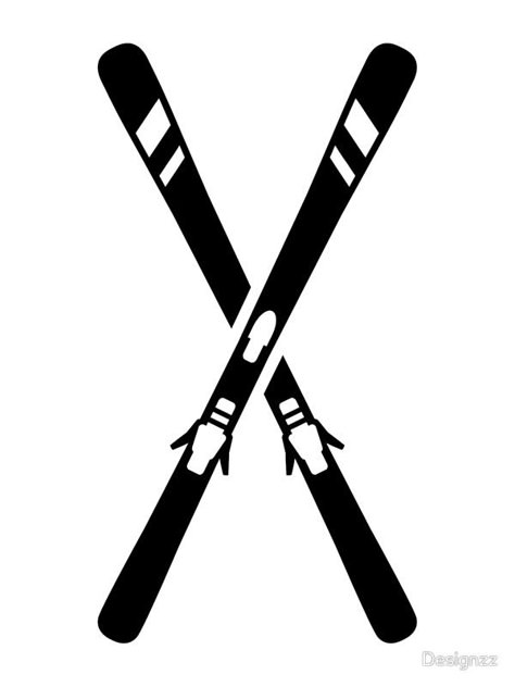 Crossed ski Crossed Skis Tattoo, Skis Drawings, Small Ski Tattoo, Ski Drawing Simple, Ski Tattoo Ideas, Skiing Tattoo Ideas, Ski Silhouette, Skiing Drawing, Skiing Tattoo