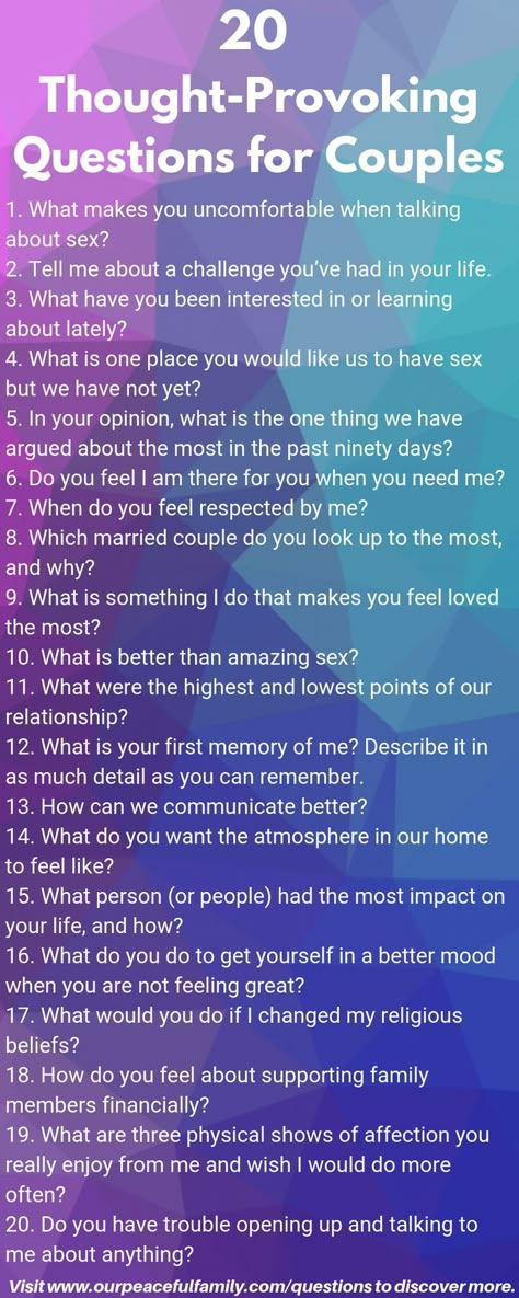 69 Thought-Provoking Questions for Couples - Visit the website for more, plus access to the printable version of these fun, intimate, and engaging conversation starters for couples. The perfect relationship questions for date nights, road trips, vacations, to connect or reconnect with each other. #ourpf #relationship #questions #for #couples #datenight #roadtrip #intimate #conversation #starters #get #to #know #husband #wife #partner #long #distance #relationships #printable Questionares For Couple, Quick And Easy Dinner Recipes For 2 People, Questions For Husband And Wife Fun, Questions For Couples To Reconnect, Relationships Photos, Relationships Texts, Relationships Photography, Serious Relationship Questions, Relationships Questions