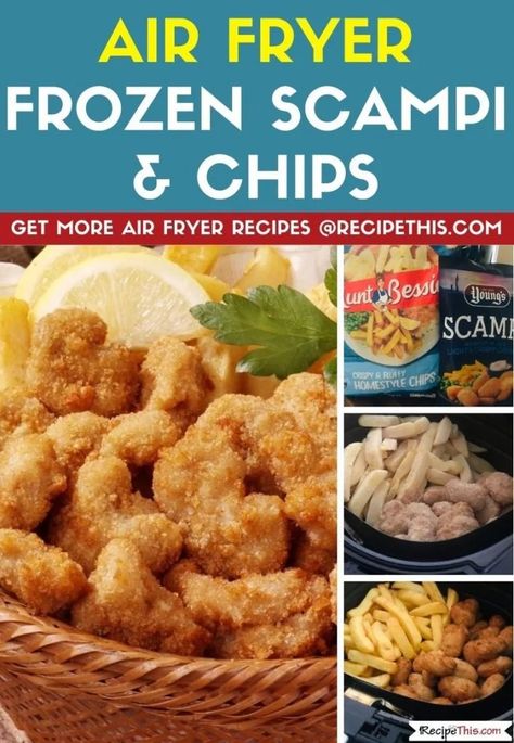 Air Fryer Scampi & Chips. How to cook scampi and chips in the air fryer. With both the fresh and frozen scampi and chips method. Perfect for creating your own scampi and chips pub meal at home. #airfryerrecipes #airfryer #airfryerscampi #airfryerchips #scampi Scampi And Chips, Easy Tuna Recipes, Bbq Appetizers, Bacon Appetizers, Savory Dinner, Weeknight Dinner Recipes Easy, Easy One Pot Meals, Air Fryer Recipes Chicken, Chips Recipe