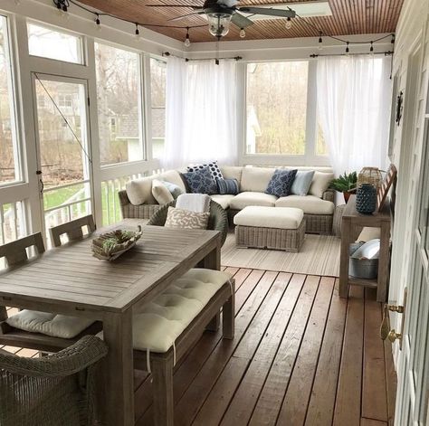 4 Season Room, Sunroom Furniture, 3 Season Room, Sunroom Decorating, Sunroom Designs, Sunroom Ideas, Florida Room, Porch Furniture, Screen Porch