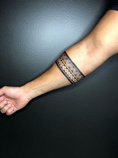 Best Armband Tattoos For Men, Forearm Bracelet Tattoo For Men, Men Band Tattoo, Wrist Band Tattoo Men, Armband Tattoo Design Men, Armband Tattoo Men Forearm, Maori Armband Tattoo Design, Arm Band Tattoo Designs For Men, Tattoo Bands For Men