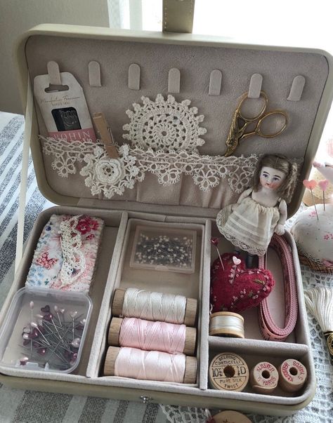 Travel Sewing Case, Sewing Closet, Sewing Kit Box, Suitcase Decor, Stitch Box, Travel Sewing Kit, Sewing Caddy, Sewing Room Inspiration, Retreat Gifts