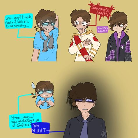 Orange Logan Sanders, Logan X Patton Fanart, Sanders Sides Comics, Roman X Virgil, Roman Sanders, Patton Sanders, Virgil Sanders, Thomas Sanders Vines, Logan Sanders