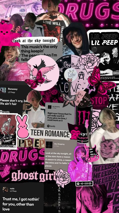 #Pink #LilPeep Lil Peep Lockscreen, Lil Peep Room Ideas, Lilpeep Wallpaper, Lilpeep Poster, Lil Peep Wallpaper Aesthetic, Lil Peep Wallpaper Iphone, Lil Peep Aesthetic Wallpaper, Lilpeep Widget, Lil Peep Aesthetic