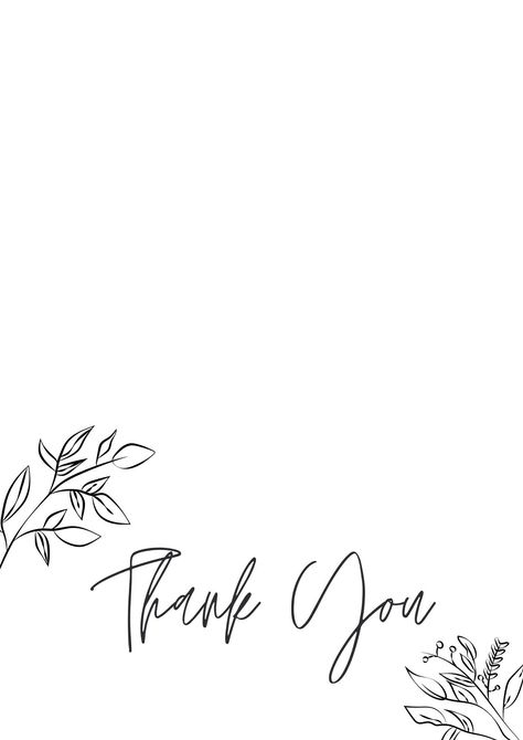 Minimalist downloadable Thank You note that is positioned to be folded into a card. Grab your card stock & save money with this cute Thank You your friends and family will be happy to receive! Thank You Background, Blank Thank You Card Template, Thank You Card Handwritten, Thank You Cards Minimalist, Hand Drawn Thank You Cards Simple, Thank You Card Black And White, Blank Card Design, Thank You Poster, Natural Life Quotes