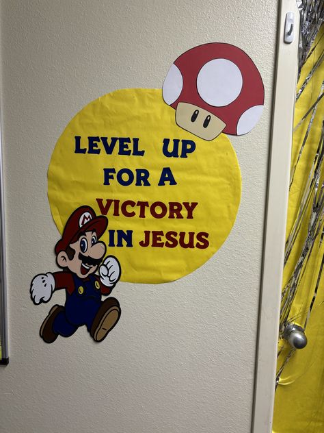 Mario Kart Bulletin Board, Mario Cricut, Class Bulletin Boards, Classroom Door, Trunk Or Treat, Music Games, Mario Kart, Sunday School, Bulletin Boards