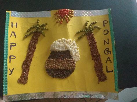 Sankranti Craft Ideas For Kids, Pongal Activity For Preschool, Pongal Activities For Kids, Pongal Crafts For Kids, Pongal Craft Ideas For Kids, Pongal Drawing For Kids, Pongal Craft, Pongal Drawing, Pongal Decoration