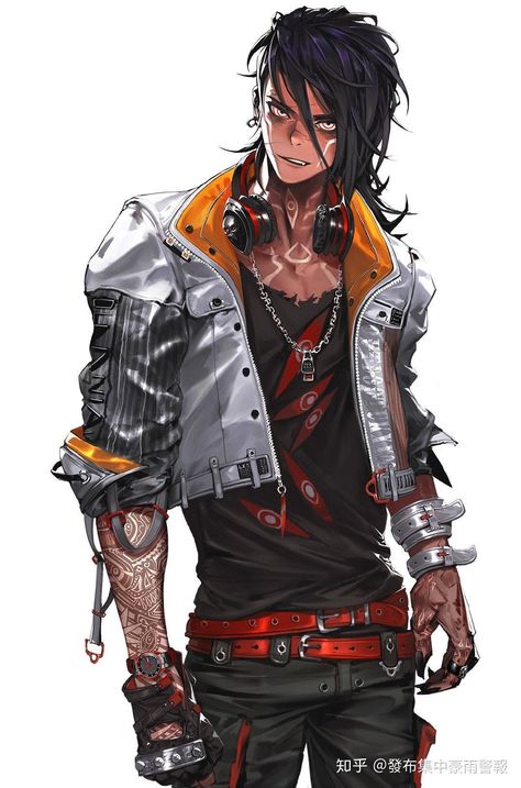 Cyberpunk Character Design, Punk Character Design, Cyberpunk Character Art, Cyberpunk Male, Punk Character, Art Outfits, Cyberpunk Anime, Arte Cyberpunk, 다크 판타지