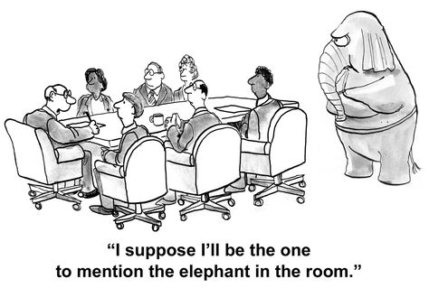 In stage 3 of the conflict process, some people have the intention to avoid conflicts or the proverbial "elephant in the room", while others tend to confront it to collaborate or compromise.  Reference: Robbins, S.P. and Judge, T.A. (2019) Organizational Behavior (18th e.d.) Healthy Conflict, Consumer Rights, Intercultural Communication, Being An Introvert, Room Illustration, The Elephant In The Room, Writing A Blog, Organizational Behavior, Elephant In The Room