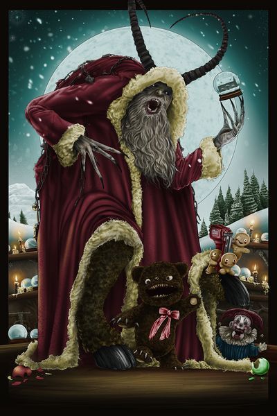 Christmas Horror Art, Krampus Movie, Scary Christmas, Christmas Horror, Santa Art, Creepy Christmas, Dark Christmas, Mythological Creatures, The Grinch