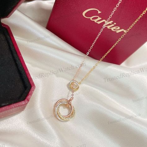 Cartier Trinity Necklace, Trinity Cartier, Trinity Necklace, Cartier Necklace, Jewelry Design Necklace, Necklace Women, Popular Pins, Cartier, Womens Necklaces