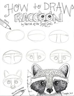 Draw Raccoon, Sweater Drawing, Raccoon Drawing, Raccoon Art, Elementary Art Projects, Homeschool Art, School Art Projects, Drawing Easy, Racoon