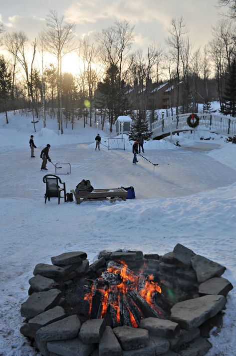 Pond Hockey in the White Mountains of New Hampshire at Nordic Village Resort. http://www.nordicvillage.com Pond Hockey Aesthetic, Ice Skating Outdoors, Ice Skating Pond, Nordic Village, Backyard Ice Rink, Backyard Rink, Pond Hockey, Outdoor Skating Rink, Outdoor Rink