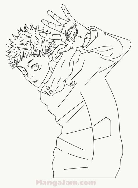 Draft Drawing, Yuuji Itadori, Cow Coloring Pages, Leaf Coloring Page, Frozen Coloring Pages, Rose Coloring Pages, Panda Coloring Pages, Manga Coloring Book, Anime Embroidery