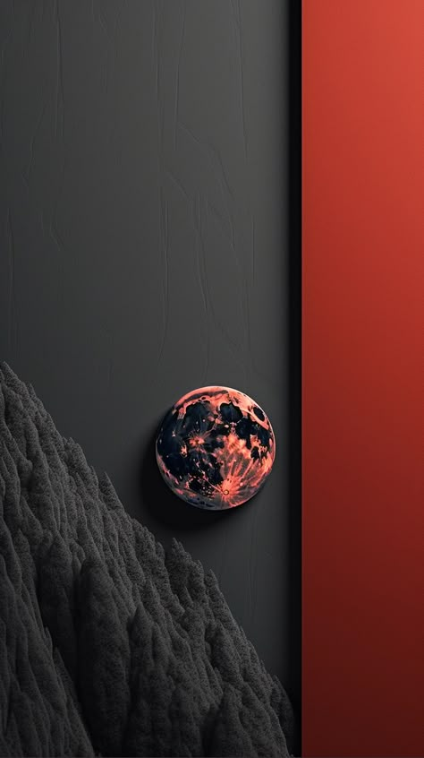 #redmoon #minimalistic #wallpaper #3d Moon 3d Wallpaper, Uicideboy Wallpaper, Minimalistic Wallpaper, Iphone Wallpaper Hd Original, Moon 3d, Samsung Galaxy Wallpaper Android, Themes For Mobile, Iphone Wallpaper Texture, Android Wallpaper Dark