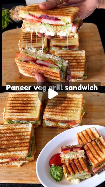 Veg Grilled Sandwich Recipes, Paneer Sandwich Recipe Healthy, Easy Veg Recipes Indian, Paneer Sandwich Recipes Indian, Paneer Healthy Recipes, Grilled Sandwich Recipes Vegetarian, Spicy Snacks Recipes Veg, Veg Sandwich Recipes Indian, Sandwich Recipes Videos