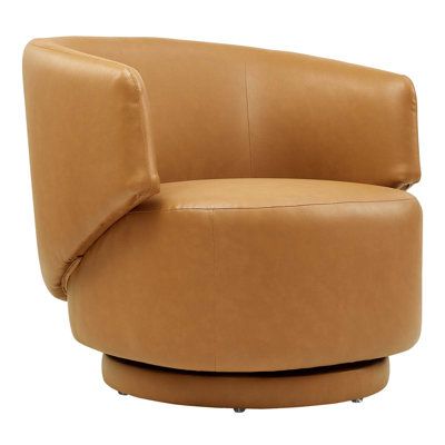 Introduce appreciated texture to a living room, entryway, bedroom, office, or other seating area with the Celestia Vegan Leather Swivel Chair. Featuring a curved silhouette with angular details, this accent chair abounds in luxe modern style. This swivel chair is upholstered in vegan leather that boasts a smooth, luxurious look. Dense foam padding offers a premium seating experience while the swivel base allows this vegan leather chair to effortlessly rotate to suit the needs of the moment. Come Leather Swivel Chair, Contemporary Armchair, Swivel Barrel Chair, Swivel Accent Chair, Entryway Bedroom, Living Room Entryway, Accent Arm Chairs, Modway Furniture, Swivel Armchair