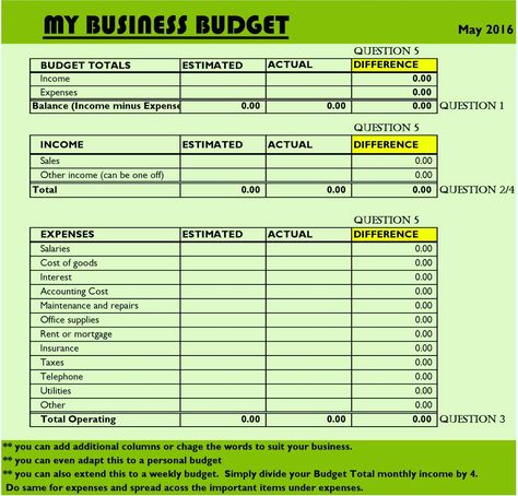 Small Business Budget Sheet, Budget For Business, Salon Budget Sheet, Small Business Start Up Budget, Business Financial Plan Template, Small Business Budget Planner, Small Business Budget Template, Financial Sheet, Small Business Planner Free Printables