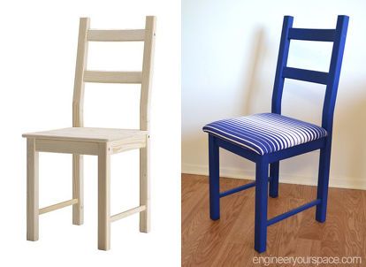 IKEA Hack: IKEA's IVAR and IKEA's INGO Get a Facelift | Hometalk Ivar Chair Hack, Oak Bedroom Furniture Wall Color, Ikea Chair Makeover, Ivar Chair, Ikea Ingo, Restoration Hardware Dining, Ikea Dining, Dining Furniture Makeover, Rustic Dining Furniture