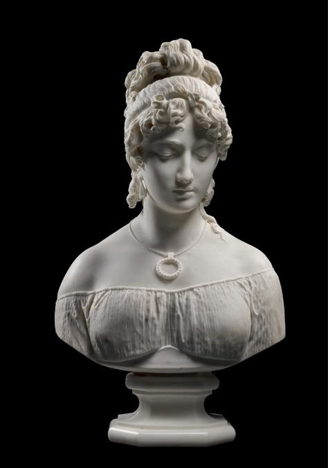 ANTONIO TANTARDINI | BUST OF A WOMAN | 19th and 20th Century Sculpture  | Sculpture | Sotheby's Italian Sculpture, Michael Angelo, Ancient Greek Sculpture, Marble Bust, Roman Statue, Classic Sculpture, Greek Statues, Roman Sculpture, Sculpture Projects