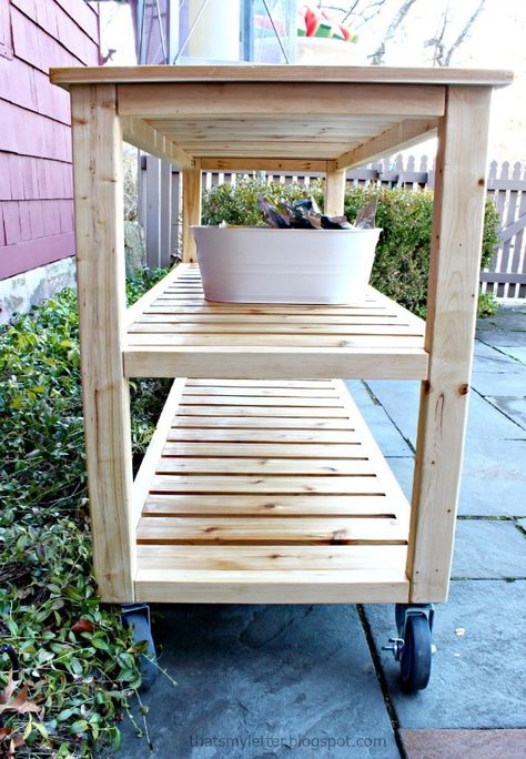 Outdoor Serving Station, Outdoor Drink Station, Diy Grill Table, Outdoor Serving Table, Outdoor Buffet Tables, Outdoor Serving Cart, Open Shelf Storage, Outdoor Buffet, Diy Grill