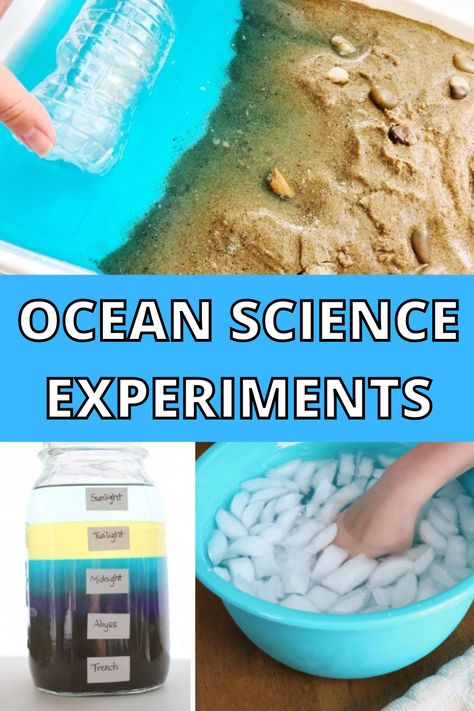 Here are some enjoyable ocean science experiments perfect for preschoolers that will help them explore and discover more about our oceans! Ocean Science Experiments For Elementary, Ocean Themed Science Experiments, Ocean Cooking Activities For Kids, Ocean Science Experiments Preschool, Ocean Science Experiments For Kids, Ocean Experiments For Kids, Ocean Tides Activity, Ocean Experiments, Ocean Science Experiments