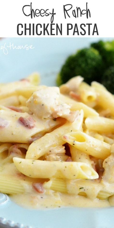 Chicken Pasta Ranch Recipes, Cheesy Ranch Chicken Pasta, Salad Pasta Recipes, Bake Meals, Cheesy Ranch Chicken, Ranch Chicken Pasta, Easy Pasta Recipes Quick, Student Meals, Life In The Lofthouse