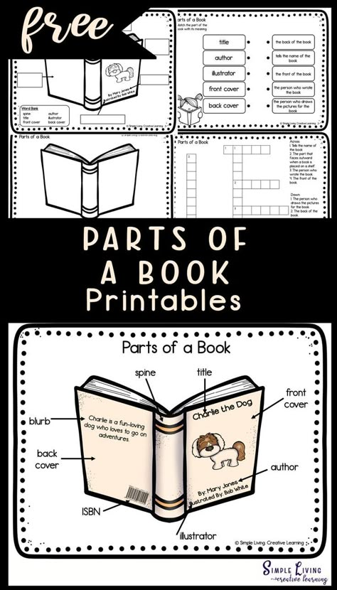 Parts of a Book Printables Pyp Library Ideas, Parts Of A Book Worksheet Free, Parts Of A Book Preschool, Library Skills Worksheets Free Printable, Parts Of A Book Activities, Parts Of A Book Anchor Chart, Parts Of Story, Parts Of A Book Worksheet, Fun Library Activities