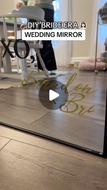 Bri Bri on Instagram: "Obsessed with how our wedding mirror turned out!! #bride #bridetobe #wedding #weddingplanning #weddingdiy #diy #diybride #weddingmirror" Diy Selfie Mirror Wedding, Wedding Selfie Mirror Ideas, Diy Wedding Mirror Sign, Wedding Selfie Mirror, Wedding Mirror, Mirror Frame Diy, Selfie Mirror, Mirror Sign, Diy Brides