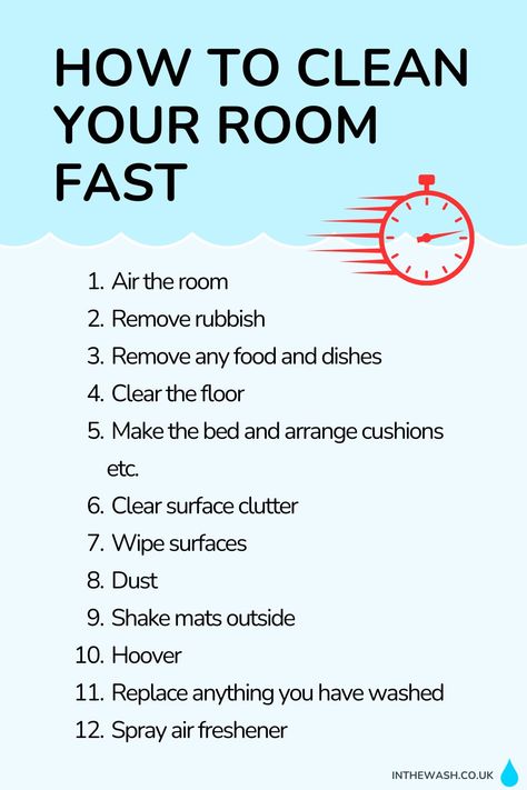 How to Clean and Tidy Your Room Fast Quickest Way To Clean Your Room, Quick Ways To Clean Your Room, How To Tidy Up House, Guide To Cleaning Your Room, How To Clean Your Room Fast Checklist, How To Keep Room Clean, Tidying Motivation, Clean Room Fast, How To Clean Your Room Fast