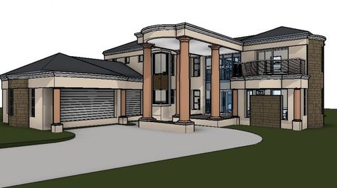 Beautiful Double Story House Plans |Modern Home Design NethouseplansNethouseplans Double Story House Design, Double Story House Plans, House Plans 5 Bedroom, Home Design Features, House Plans Modern, Double Storey House Plans, House Plans South Africa, Double Story House, 5 Bedroom Home