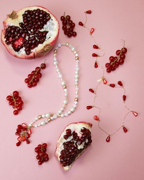 ARGI DANELI ™️ on Instagram: “As you requested, some pieces from WE ARE THE SEEDs Collection is now on SALE✨ {limited time only} Available now at www.ARGIDANELI.com…” Beaded Pomegranate, Pomegranate Gold Jewelry, Pomegranate Jewelry Handmade, Pomegranate Pearl Necklace, Red Fruit Design Dangle Jewelry, Valentine Necklace, Pomegranate Necklace, Pomegranate Jewelry, Jewelry Photoshoot