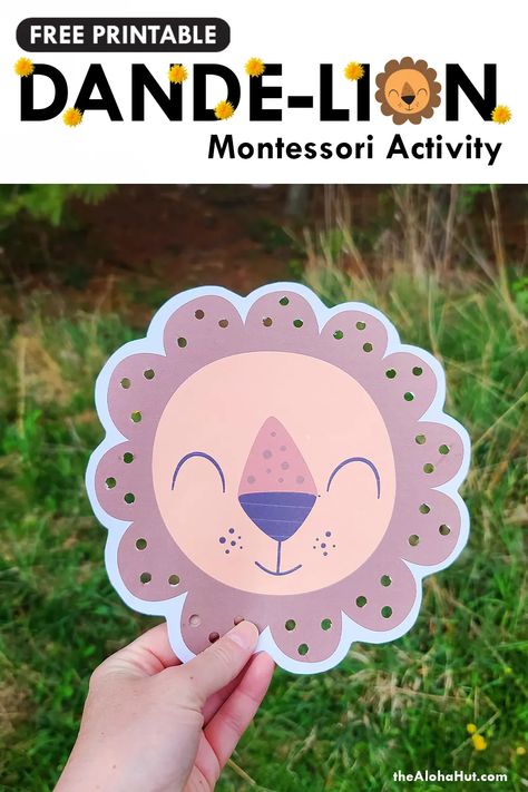 Kids Nature Activities, Nature Activity, Lion Flower, Lion Craft, Montessori Activity, Bible Study For Kids, Activities Preschool, Printable Activities For Kids, Preschool Learning Activities