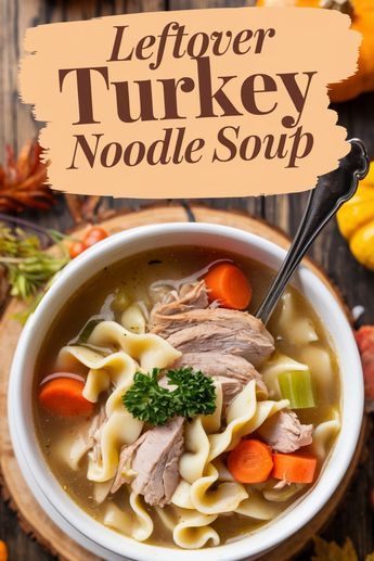 Get creative with your Thanksgiving leftovers with these delicious leftover turkey soup recipes! From stovetop to crockpot to Instant Pot, we've got you covered. Warm up with a hearty bowl of leftover turkey soup with noodles - perfect for cozy nights in. Plus, these easy recipes are a great way to minimize waste and enjoy the flavors of the holiday season for days to come. Embrace the comfort and ease of preparing leftover turkey soup that will keep you satisfied and feeling festive all winter Turkey Noodles Crockpot, Turkey Egg Noodle Soup, Leftover Turkey Soup Recipes, Leftover Turkey Noodle Soup, Turkey Soup Recipes, Seasoned Turkey, Leftover Noodles, Soup With Noodles, Christmas Vegetables