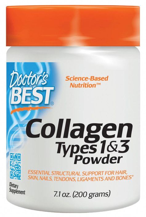 Doctor's Best Collagen Types 1 &amp; 3 is formulated for maximum absorption. This pure protein works quickly to support hair, skin, nail and joint health.* And thanks to its unique texture and solubility, Doctor's Best Collagen blends easily into your favorite beverage without impacting flavor, smell or palatability. C Best Collagen Powder For Women, Collagen Types, Vitamin C Drinks, Health Benefits Of Collagen, Best Collagen, Skin Growths, Pure Protein, Collagen Benefits, Collagen Protein