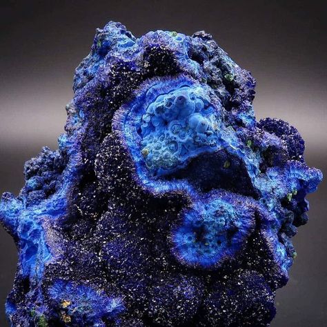 God's creation is amazing Azurite Jewelry, Colorful Stones, Mineral Jewelry, Blue Rock, Cool Rocks, Azurite Malachite, Medical Illustration, Mineral Stone, Minerals And Gemstones