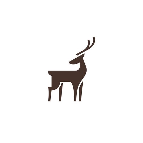 Logo concept " Deer 🦌 ".  #logo #logotype #logofolio #branding Deer Design Logo, Deer Vector, Deer Graphic, Deer Illustration, Minimalist Business Logo, Animal Symbolism, Deer Design, Unique Logo Design, Animal Silhouette