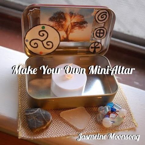 Mini Altar Ideas, Altar Ideas Sacred Space, Wicca Holidays, Start With Why, Witchcraft Diy, Altar Ideas, Good Luck Spells, Mini Altar, Wiccan Crafts