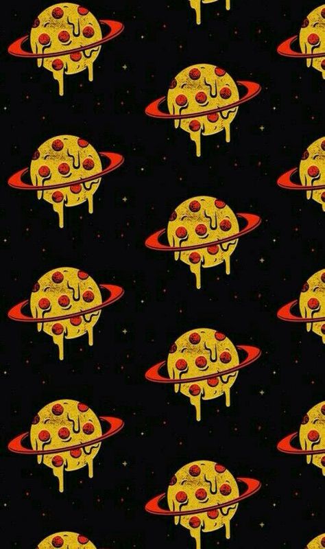 Space Pizza, Pizza Wallpaper, Pizza Art, Pizza Planet, Tumblr Backgrounds, Art Tumblr, 로고 디자인, Iphone Background, Textures Patterns