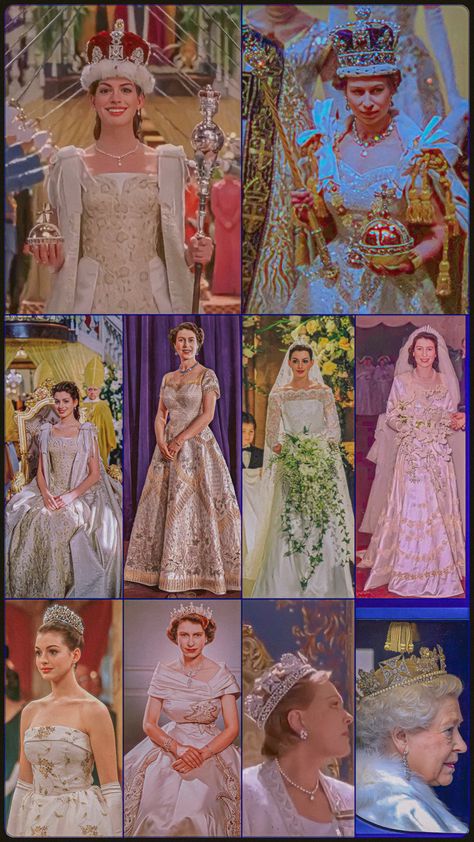 Aesthetic Crown Queens, Royal Palace Aesthetic, Queen Elizabeth Costume, Royal Family Aesthetic, Elisabeth 1, Yamato Battleship, Disney Princess Wedding Dresses, Princess Diana Hair, Coronation Gown