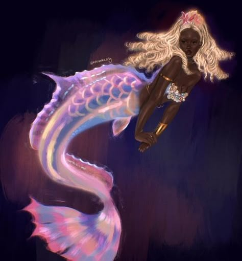 Merfolk Oc, Black Mermaid Aesthetic, Mermaid Poses, Mermaid Pose, Pretty Mermaids, Mermaid Artwork, Mermaid Aesthetic, Black Mermaid, Black Artwork