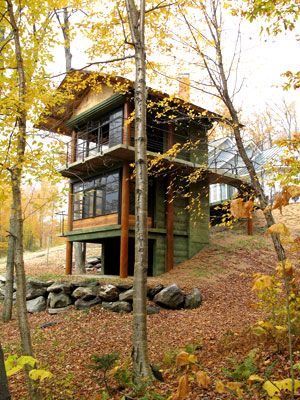 A Cabin In The Woods, Glass Building, Tower House, A Cabin, Building A Shed, Tiny House Cabin, Small Cabin, Cabin In The Woods, Cabins And Cottages