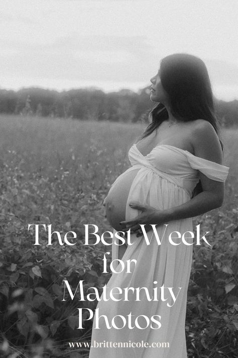 a black and white maternity photo of a woman in a flowy white dress holding her exposed pregnant belly Best Time To Take Maternity Pictures, Plus Size Maternity Photoshoot Ideas, Baby Bump Photos Monthly, Maternity Photo Nails, Early Maternity Pictures, Family Maternity Photo Shoot Ideas, Maternity Shoot Outfits, Flower Maternity Shoot, Maternity Photos Poses