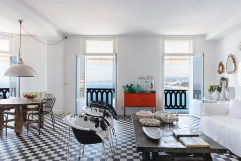 Tour this Chic French Riviera Home French Riviera Style, Riviera Style, Cancun Hotels, Paola Navone, Ceramic Floor Tiles, Open Space Living, Large Dining Room, Country French, Future Trends