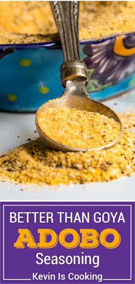 Homemade Sazon Goya, How To Make Adobo Seasoning, Authentic Mexican Seasoning, Goya Recaito Cilantro Cooking Base Recipes, Goya Adobo Seasoning Recipes, Diy Adobo Seasoning, Homemade Adobo Seasoning, Goya Seasoning Recipe, Adobo Mexicano