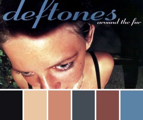 Rock Music Color Palette, Deftones Around The Fur, Around The Fur, Gray Rock, Music Coloring, Colour Schemes, Yearbook, Colour Palette, Rock Music