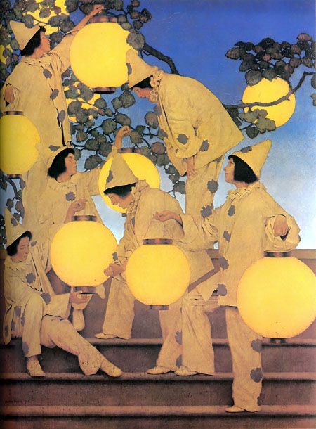 Maxfield Parrish, Art Nouveau Poster, The Lantern, 판타지 아트, Art And Illustration, Magazine Art, A Group, Pretty Art, 그림 그리기