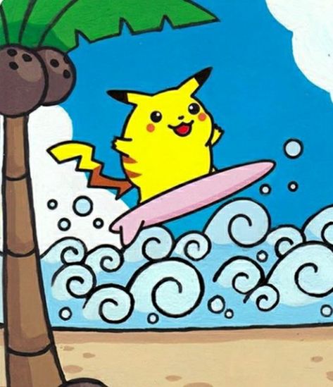 Flying Pikachu, Surfing Pikachu, Keyboard Rug, Smartwatch Wallpaper, Pikachu Tattoo, Pikachu Crochet, 151 Pokemon, Japanese Stuff, Pokemon Tattoo