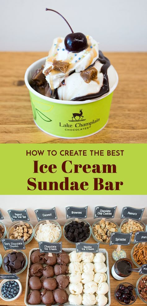 Brownie Sundae Bar Ideas, Sundae Toppings Bar, Sunday Ice Cream Bar, Ice Cream Party Bar Display, Pre Scooped Ice Cream For Party, Christmas Sundae Bar Ideas, Ice Cream Sundae Bar Toppings, Keeping Ice Cream Cold At A Party, Sundae Toppings Ideas